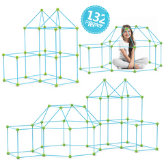 Kids DIY Building Castle Tent Toy with Blocks Game House