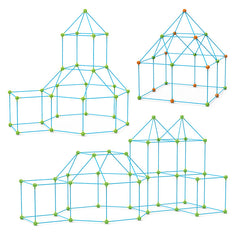 Kids DIY Building Castle Tent Toy with Blocks Game House